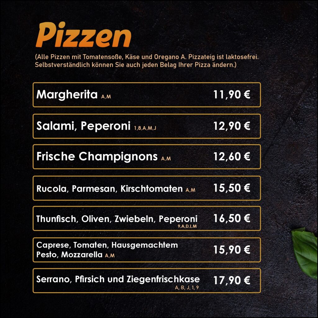 pizzen menü 1